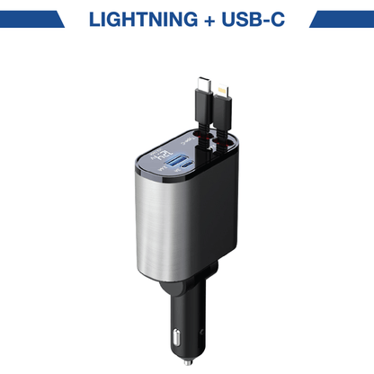 NIXEVO™ 4 IN 1 CAR CHARGER ADAPTER POWERFUL FAST CHARGING