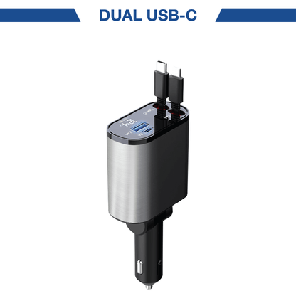 NIXEVO™ 4 IN 1 CAR CHARGER ADAPTER POWERFUL FAST CHARGING